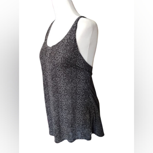 Avia Women's Black Leopard Print W/Pink RacerbackTank Top, XL - Picture 4 of 6